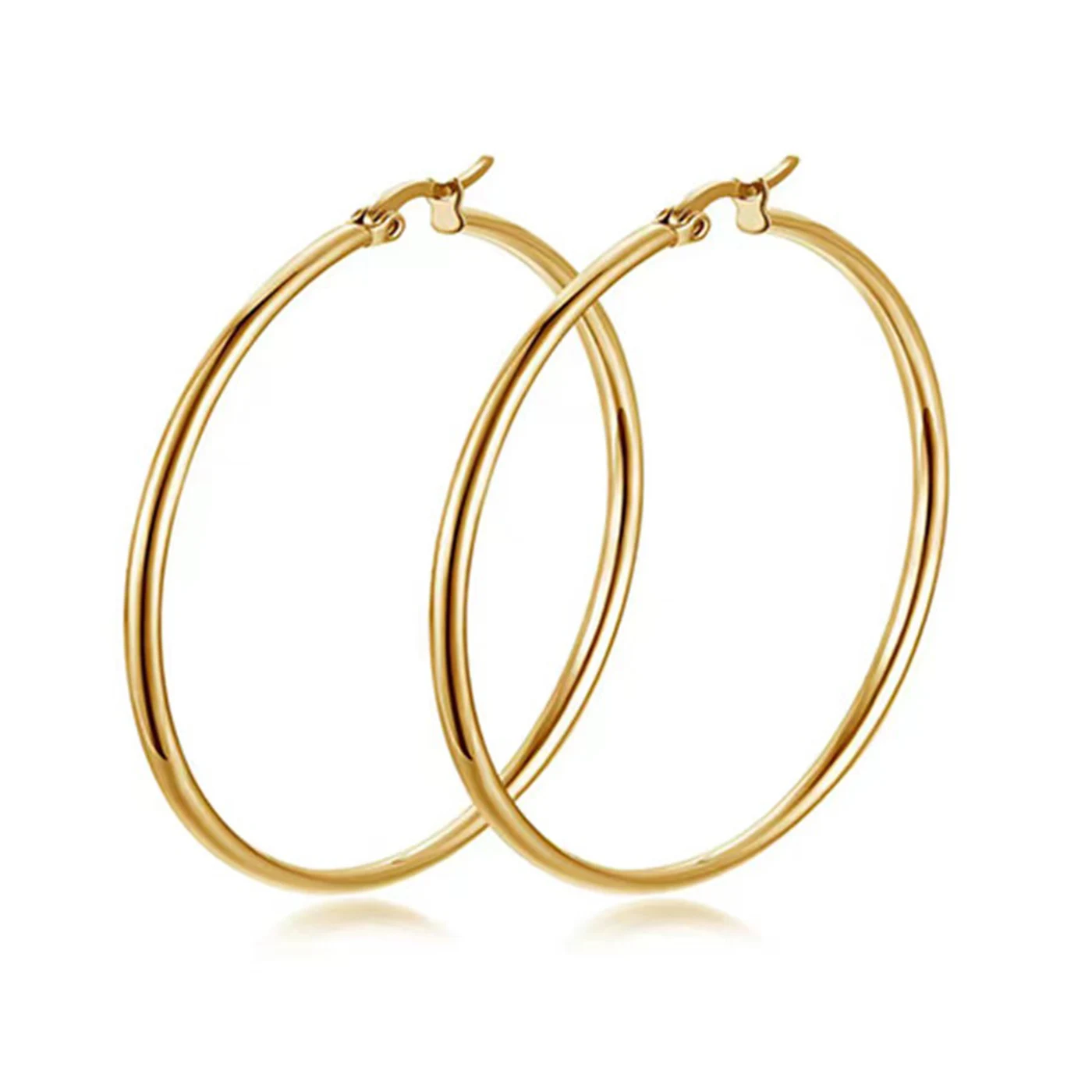 Stainless Steel Large Circle Earrings Exaggerated Titanium Steel Anti-allergy Earrings Jewelry made by BlueOne Jewelry
