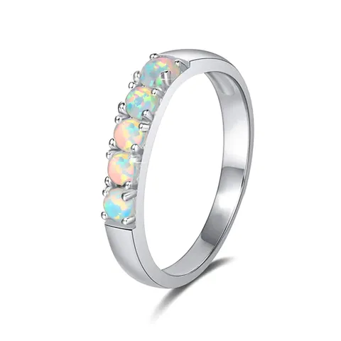 Korean Style Opal Ring Women’s Versatile Temperament Finger Ring Holiday Gift - Plated Brass jewelry made by BlueOne Jewelry