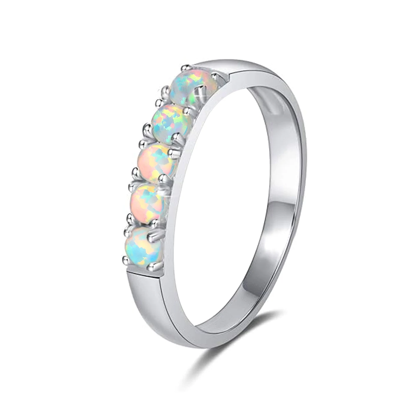 Korean Style Opal Ring Women’s Versatile Temperament Finger Ring Holiday Gift made by BlueOne Jewelry