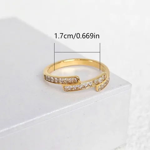 Light Luxury No Color Loss Niche Design Micro-set Diamond Ring Ins - view 3