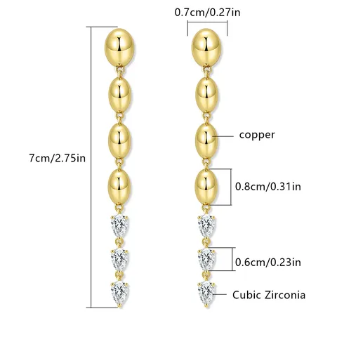 Metal Style French Niche Light Luxury Irregular Stud Earrings - view 3