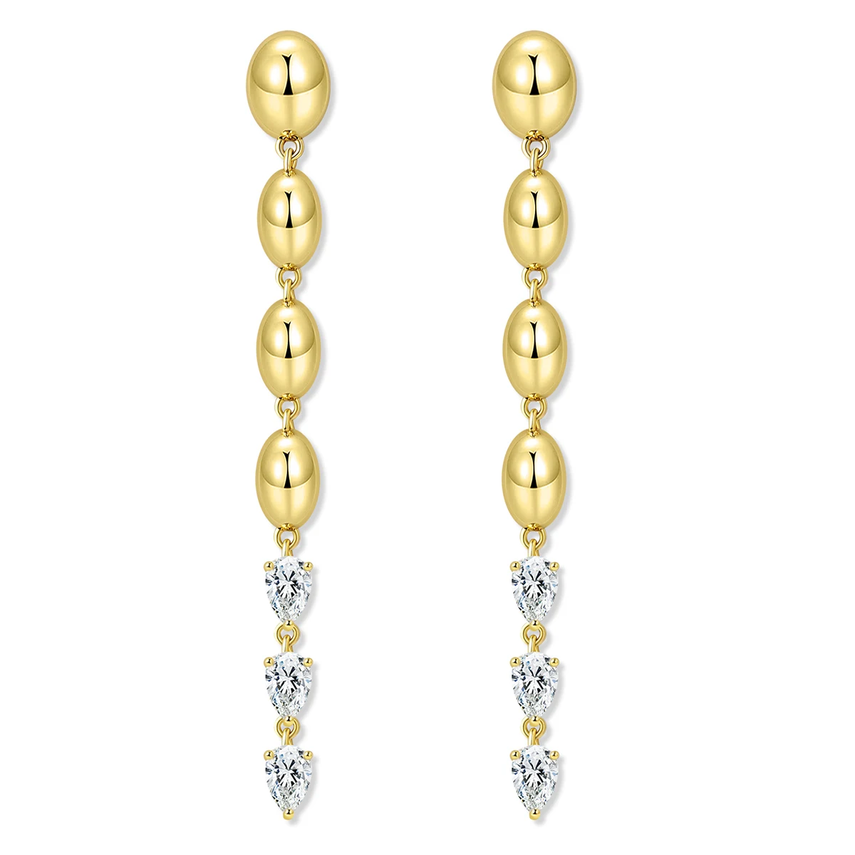 Metal Style French Niche Light Luxury Irregular Stud Earrings made by BlueOne Jewelry