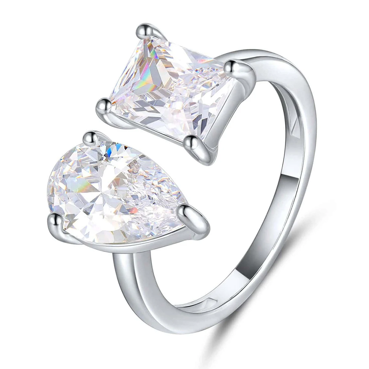 Opening Ring Adjustable Hand Jewelry Europe and the United States Water made by BlueOne Jewelry