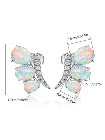 Australia Treasure Birth Month High Quality Resin Opal Earrings - view 3