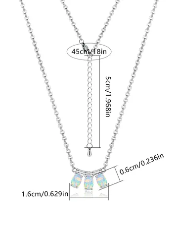Australia Treasure Birth Month High Quality Resin Opal Necklace - view 3