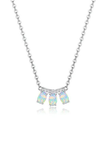 Australia Treasure Birth Month High Quality Resin Opal Necklace - Plated Brass jewelry made by BlueOne Jewelry