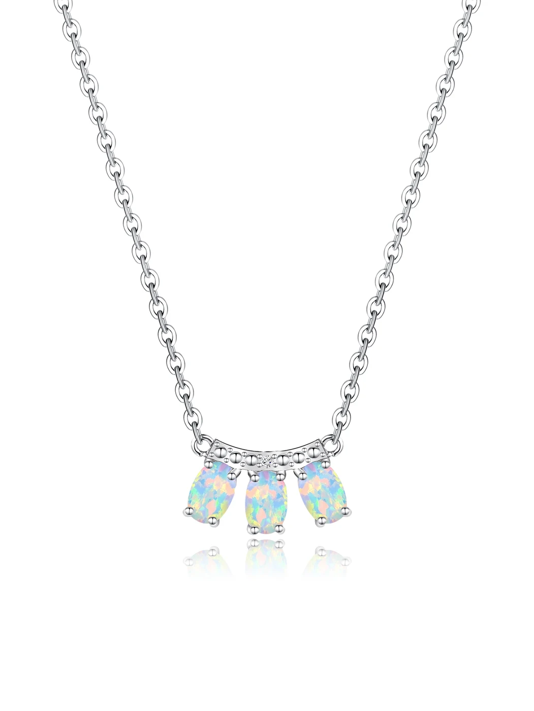 Australia Treasure Birth Month High Quality Resin Opal Necklace made by BlueOne Jewelry