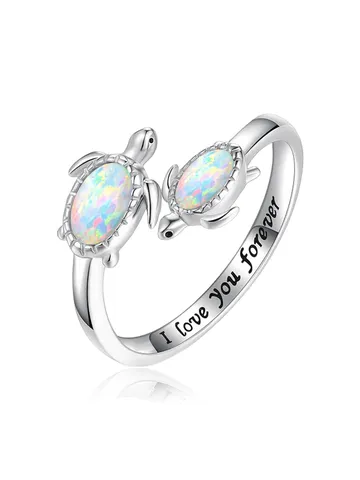 European and American Alloy Turtle Animal Opal Ring Jewelry Women Openings - Plated Brass jewelry made by BlueOne Jewelry