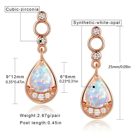 Kyocera Auburn Pendant Earrings Micro-set Zirconia Copper Plated Real Gold Rose - view 3