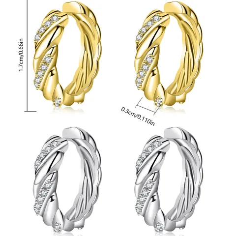 Models Earrings Mini Earrings Simple Temperament Twist Round Earrings Fashion Models - view 3
