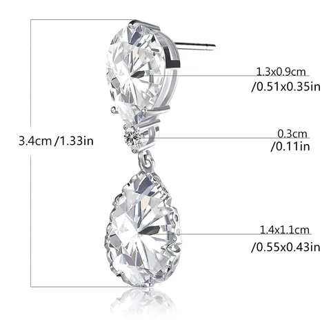 Models Water Drop Temperament Tassel Earrings Female European and American Fashion - view 3