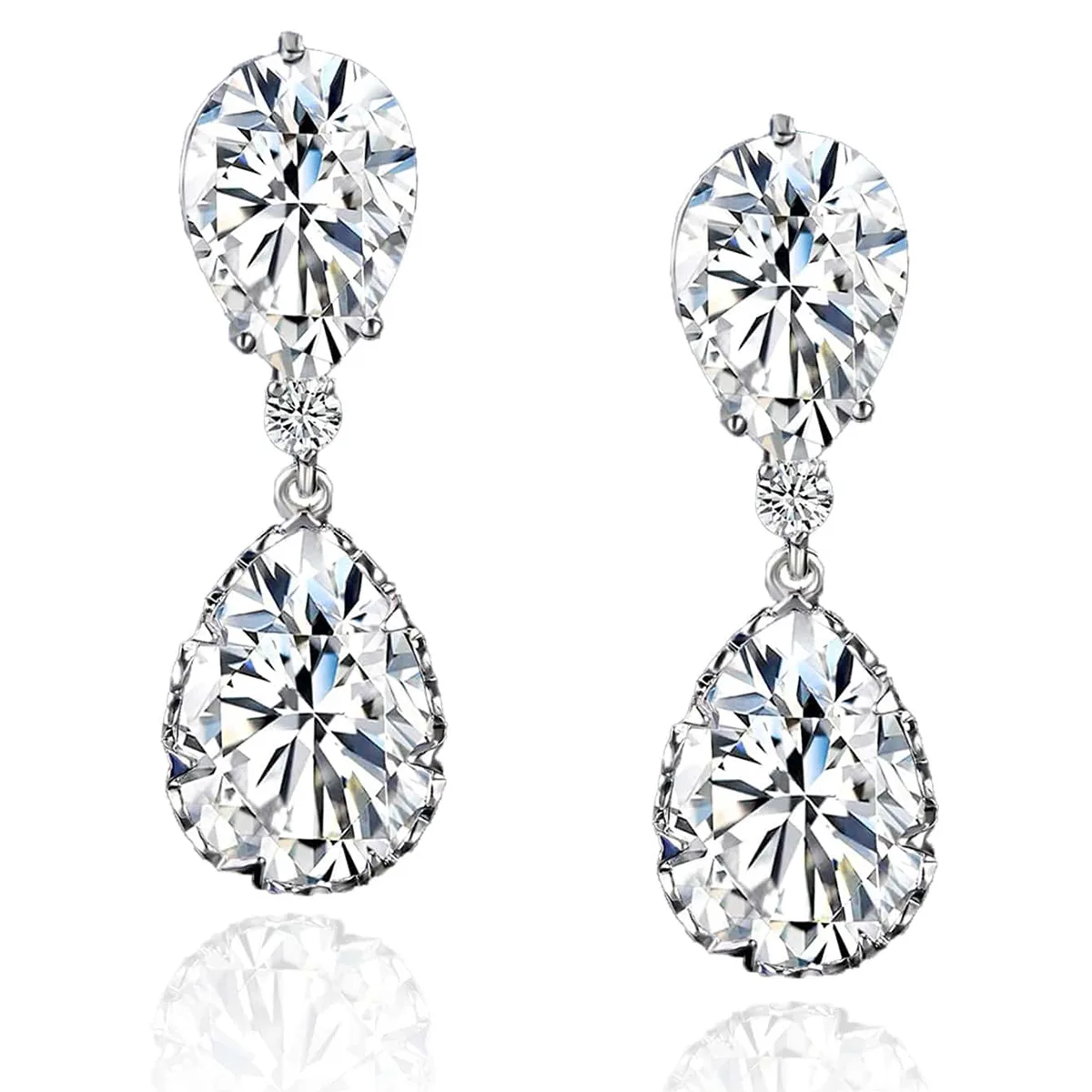 Models Water Drop Temperament Tassel Earrings Female European and American Fashion made by BlueOne Jewelry