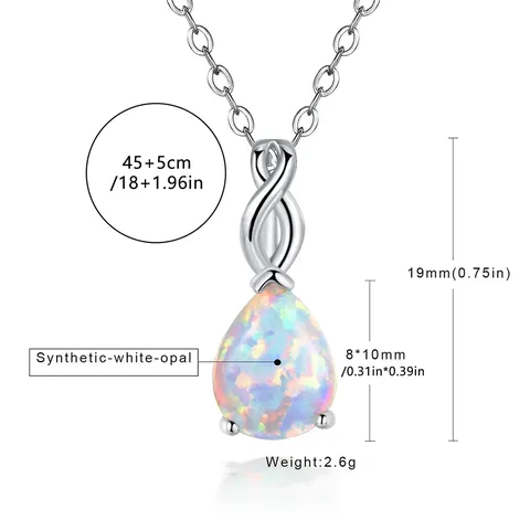 Opal Pendant Necklace High Quality Opal Jewelry Europe and the United - view 3