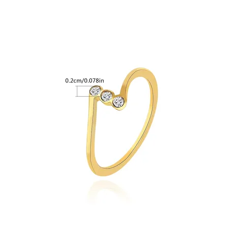 Style Ring with Zirconia Simple Ring European and American Personalized Fashion - view 3