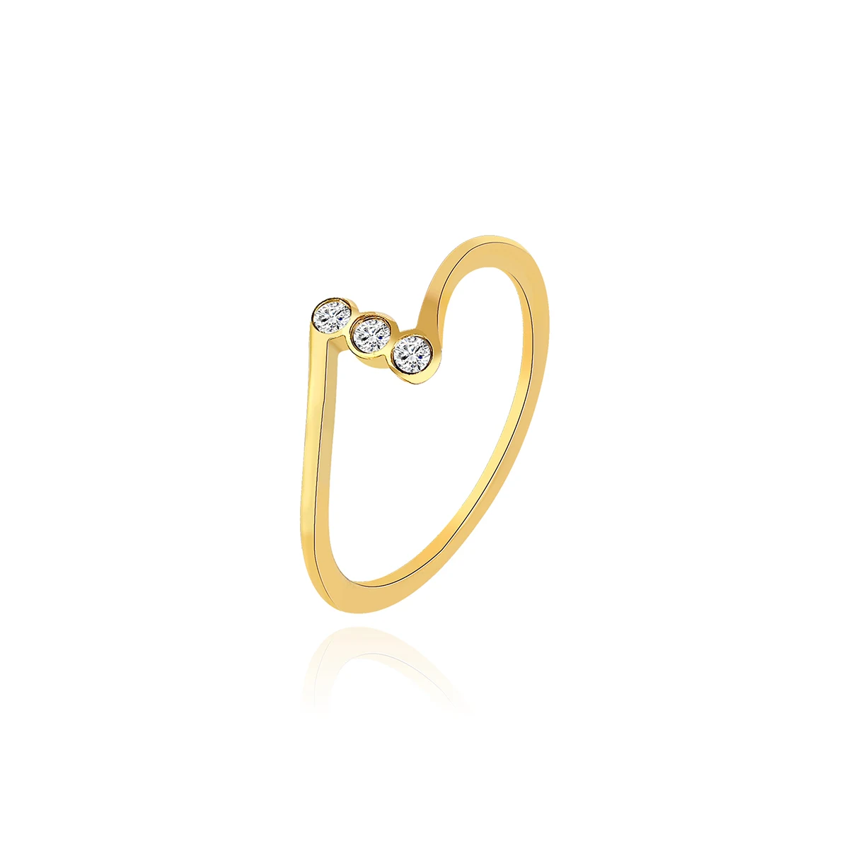 Style Ring with Zirconia Simple Ring European and American Personalized Fashion made by BlueOne Jewelry
