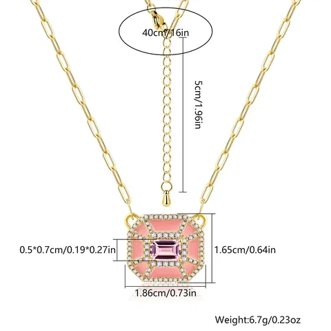 Zircon High-grade Shiny Necklace Niche Design Ins Style Personalized Y-Necklace - view 3