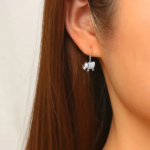 Opal Rhino Earrings Minimalist Fashionable Elegant Fashion - view 2