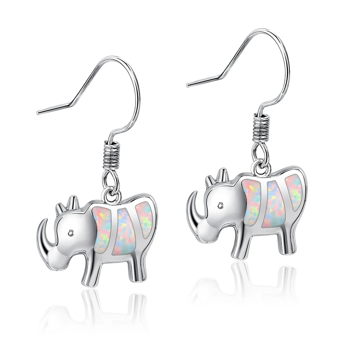 Opal Rhino Earrings Minimalist Fashionable Elegant Fashion made by BlueOne Jewelry