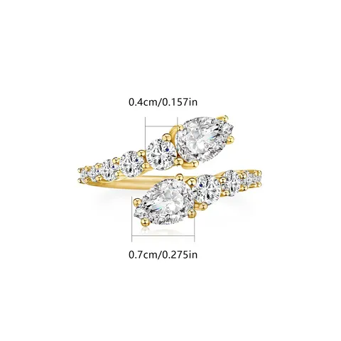 Ring Women Niche Ins Fashion Light Luxury Snake Twist Cubic Zircon - view 3