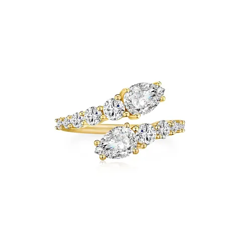 Ring Women Niche Ins Fashion Light Luxury Snake Twist Cubic Zircon - Plated Brass jewelry made by BlueOne Jewelry