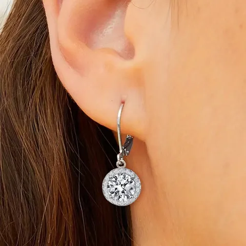 Round Package Earrings Hanging Simple Europe and the United States Personality - view 2