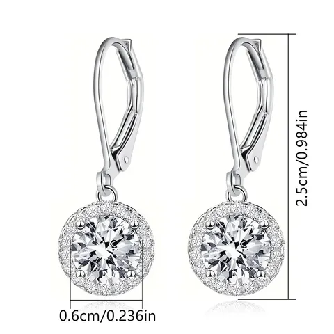 Round Package Earrings Hanging Simple Europe and the United States Personality - view 3