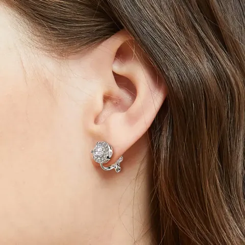 Cubic Zirconia Round Zirconia Ear Clip Female Models Fall and Winter Senior Elegant Ear Cuffs - view 2