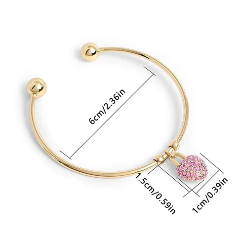 Simple Open Bracelet Adjustable Copper Plated 14K Gold Fashionable Hundred Rings - view 3