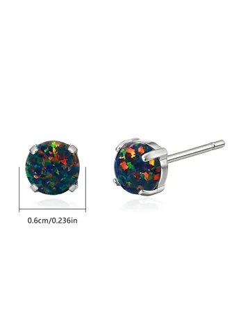 Simple Temperament Personality Earrings with Opal Fashion Earrings Female Earrings - view 3