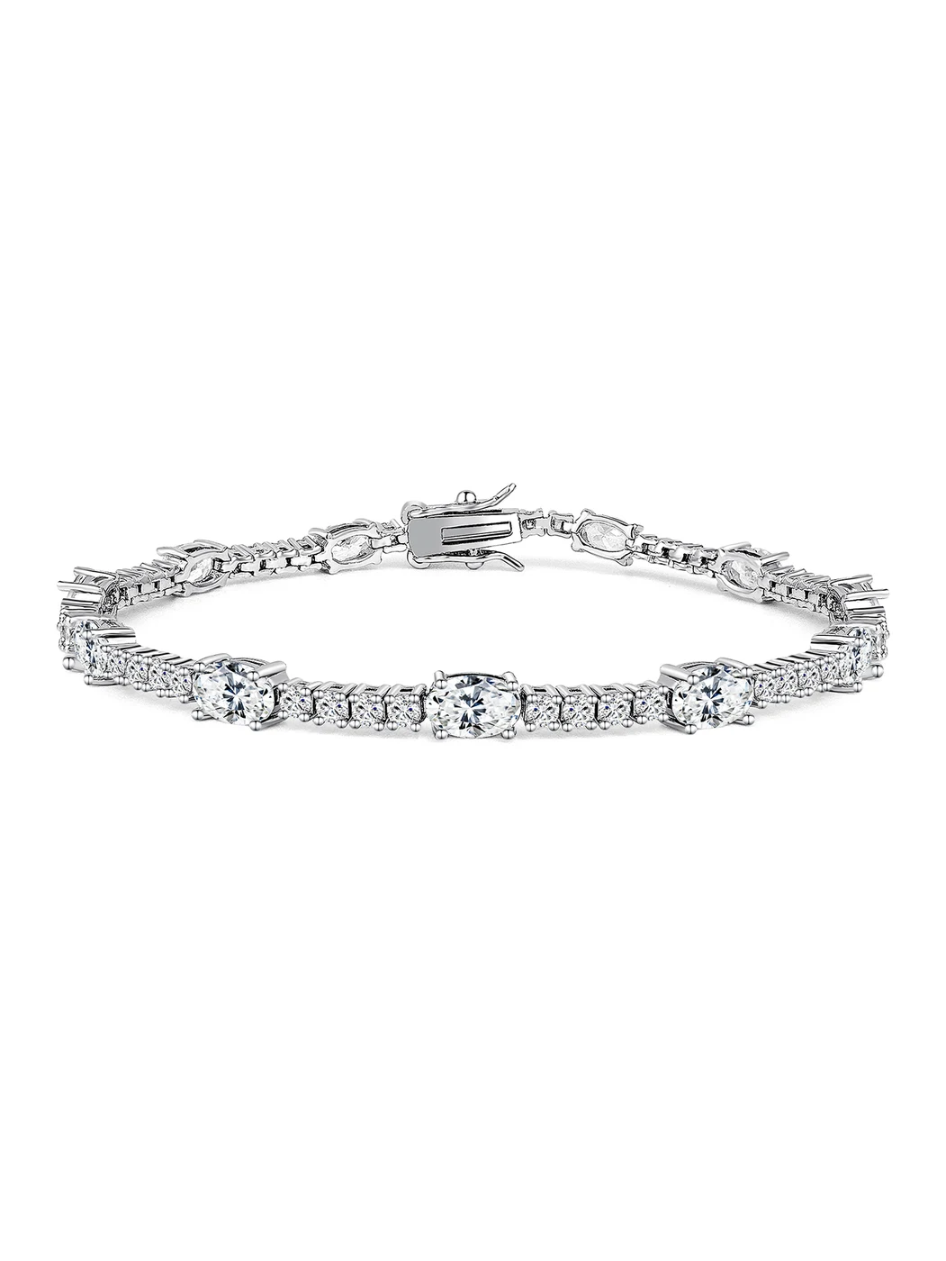 Single Row Full Diamond Zirconia Bracelet Girls High Class Feeling Pick made by BlueOne Jewelry