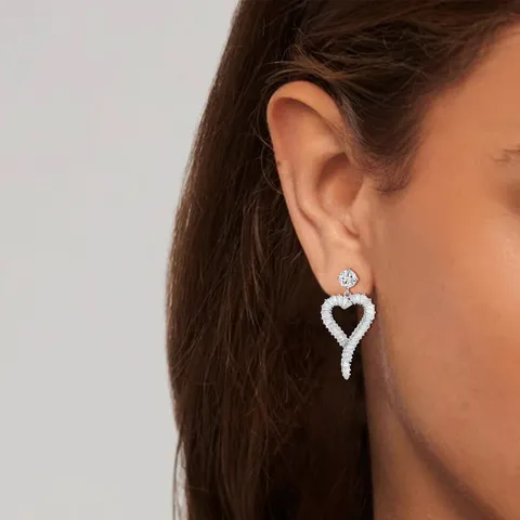 Sources of Heart-shaped Earrings Female Autumn and Winter Senior Earrings Temperament - view 2
