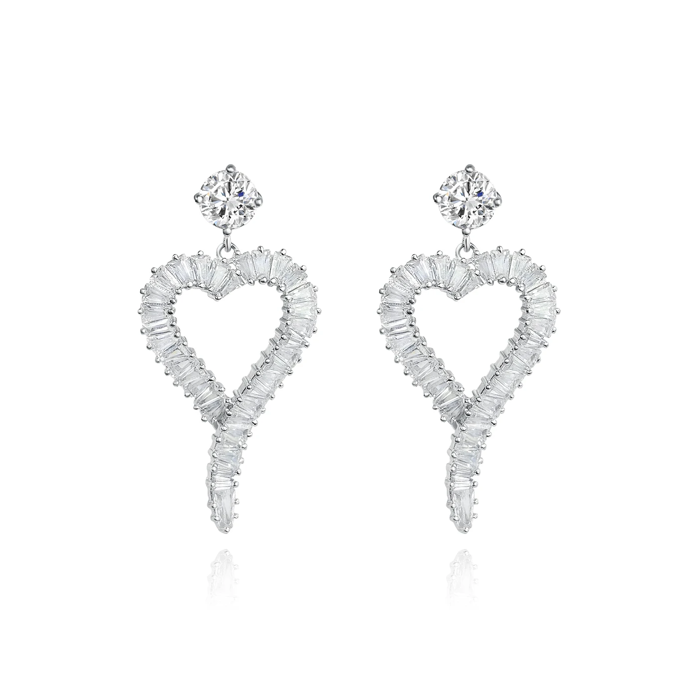 Sources of Heart-shaped Earrings Female Autumn and Winter Senior Earrings Temperament made by BlueOne Jewelry
