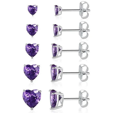 Plated Brass Sources of Zirconia Earrings Multi-color Piercing Earrings Fashionable and Elegant Ear - Plated Brass jewelry made by BlueOne Jewelry