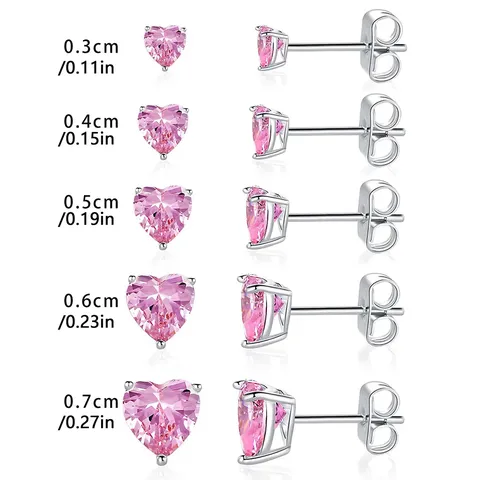 Minimalist Sources of Zirconia Earrings Multi-color Piercing Earrings Fashionable and Elegant Ear - view 3