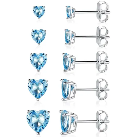 Sources of Zirconia Earrings Multi-color Piercing Earrings Fashionable and Elegant Ear - Plated Brass jewelry made by BlueOne Jewelry