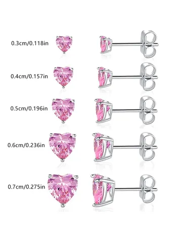Sourcing Cubic Zircon Earrings Pink Pierced Earrings Fashion Elegant Ear Bone - view 3