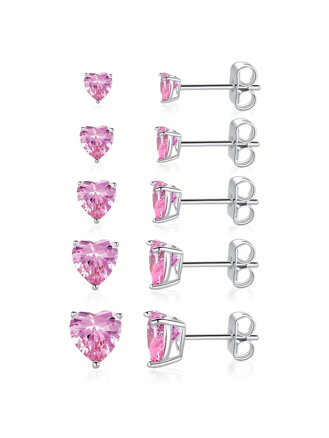 Sourcing Cubic Zircon Earrings Pink Pierced Earrings Fashion Elegant Ear Bone made by BlueOne Jewelry