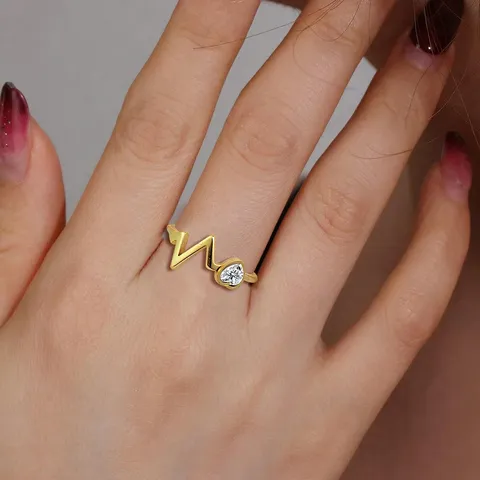 Special Jewelry Europe and the United States Hand Jewelry Lightning Heart Ring - view 2