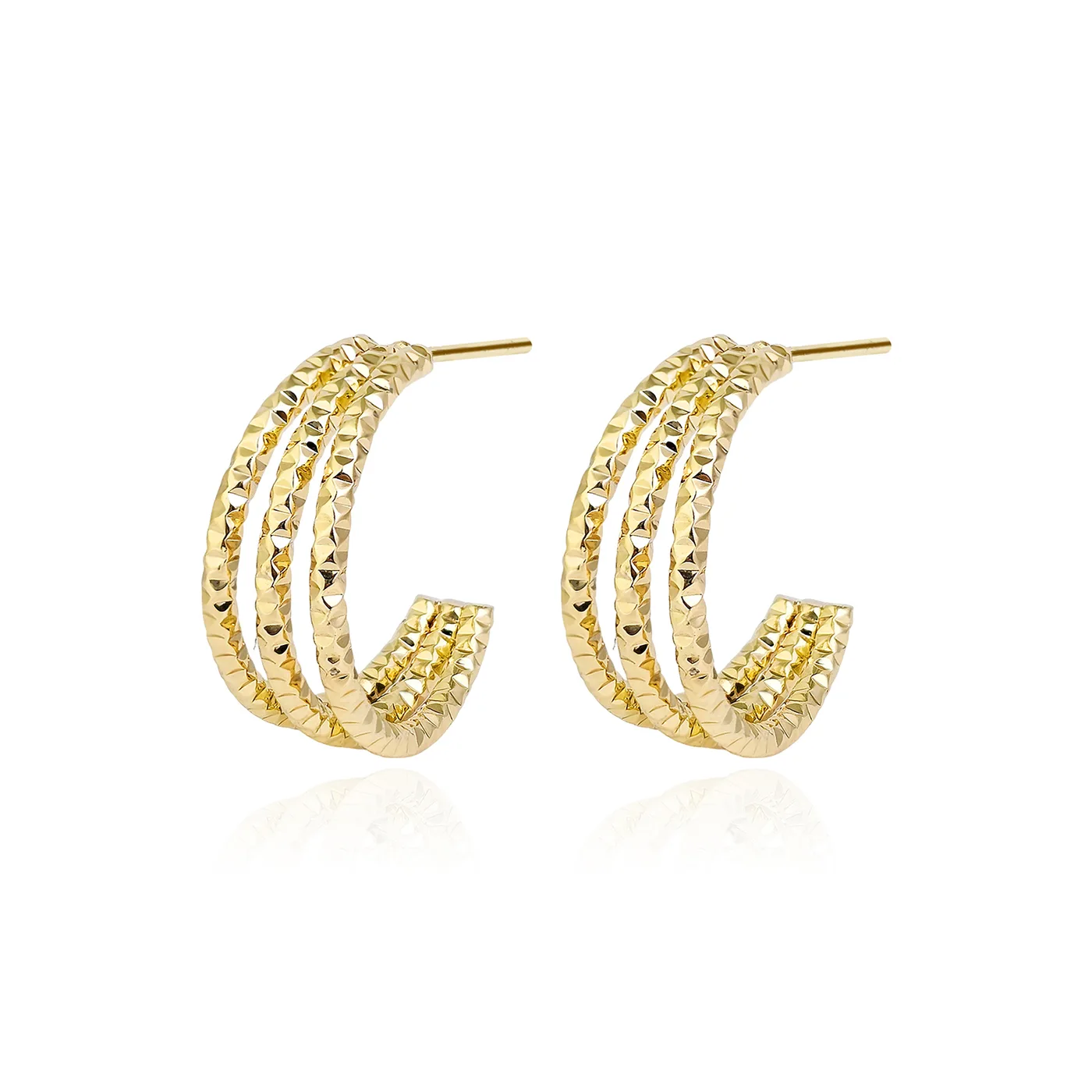 Stainless Steel Fashion Versatile Multilayer Earrings Women’s Ins Light Luxury Temperament made by BlueOne Jewelry
