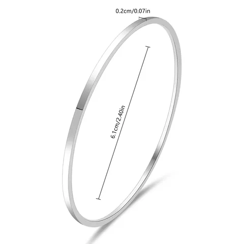 Stainless Steel Fashionable Glossy Snap-closure Bracelet Titanium Steel Bracelet for Women - Style 10862 - view 3