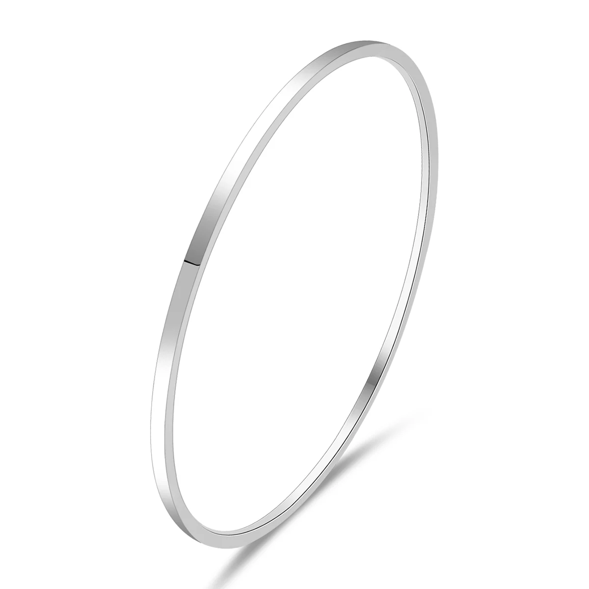 Stainless Steel Fashionable Glossy Snap-closure Bracelet Titanium Steel Bracelet for Women - Style 10862 made by BlueOne Jewelry