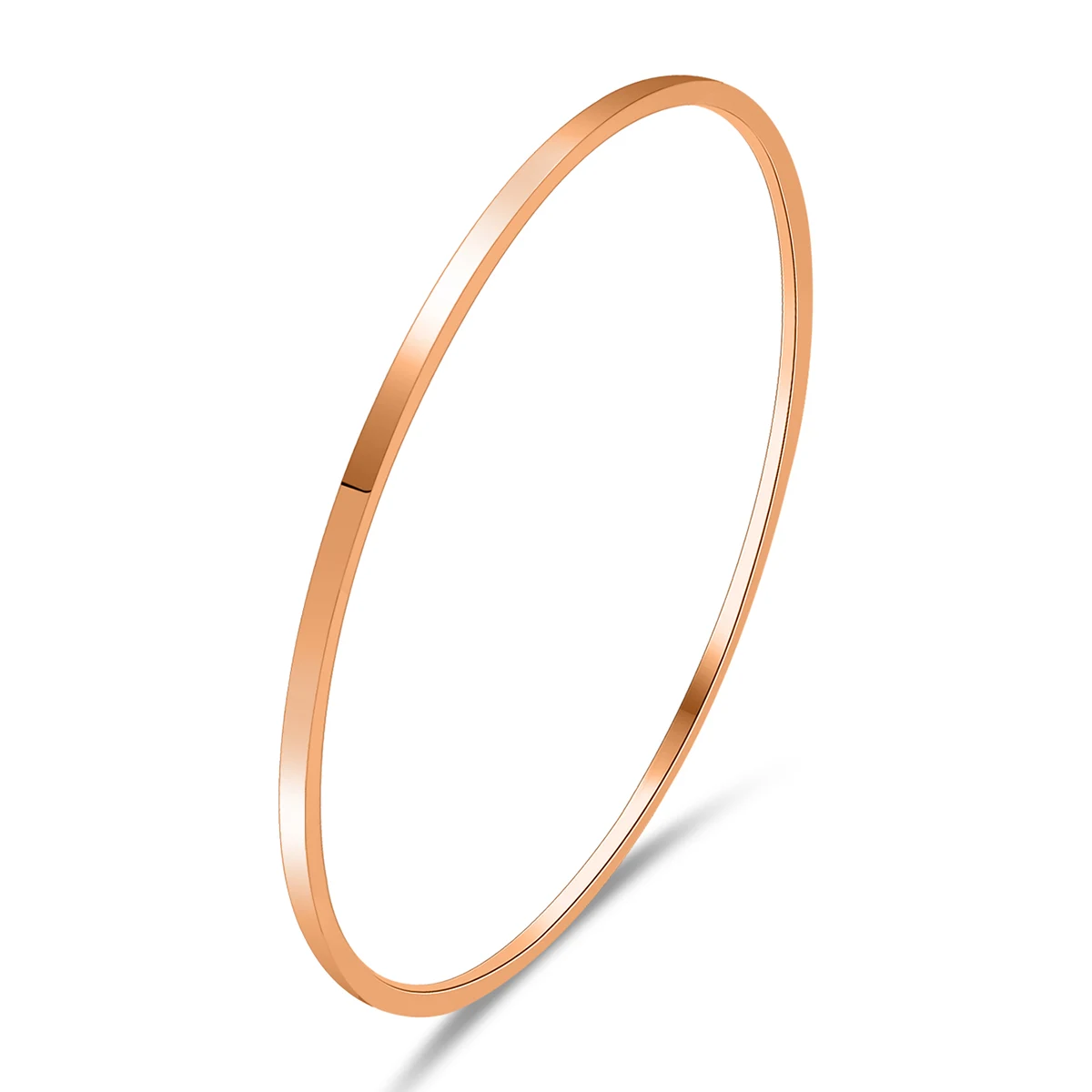 Stainless Steel Fashionable Glossy Snap-closure Bracelet Titanium Steel Bracelet for Women made by BlueOne Jewelry