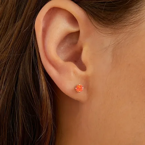 Stainless Steel Opal Stud Earrings 4 Claw Opal Sizzler - view 2