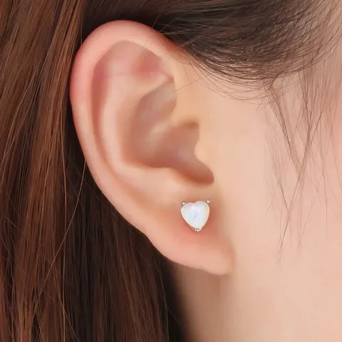 Burst Models Fashion Simple Aobo Heart-shaped Earrings Female Cute High-level Versatile - view 2