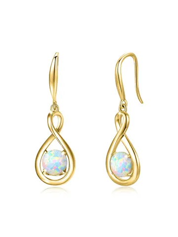 Cross Earrings Opal Earrings Fashion Atmosphere Long Section Jewelry Earrings - Plated Brass jewelry made by BlueOne Jewelry