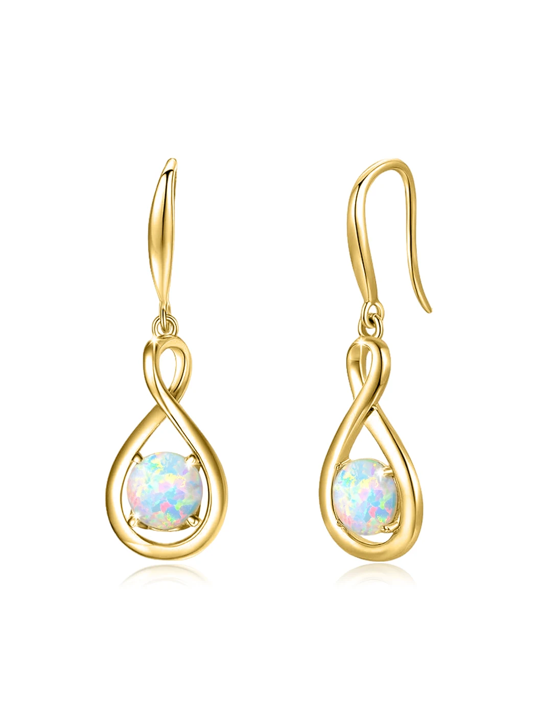 Cross Earrings Opal Earrings Fashion Atmosphere Long Section Jewelry Earrings made by BlueOne Jewelry