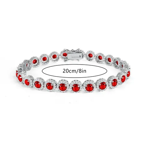 Crossover Haute Sense Fashion Bracelet Hip Hop Single Row Full Diamond - view 3