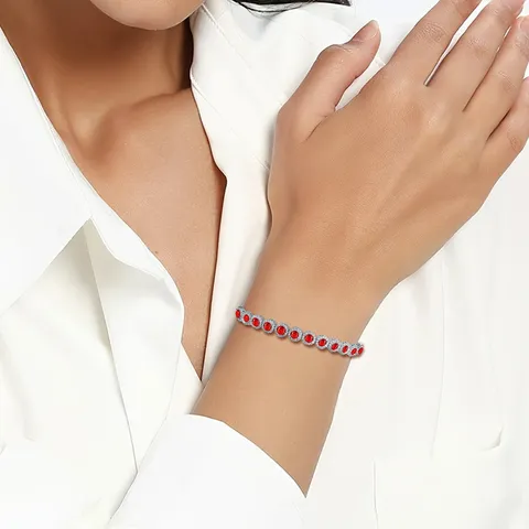 Crossover Haute Sense Fashion Bracelet Hip Hop Single Row Full Diamond - view 2