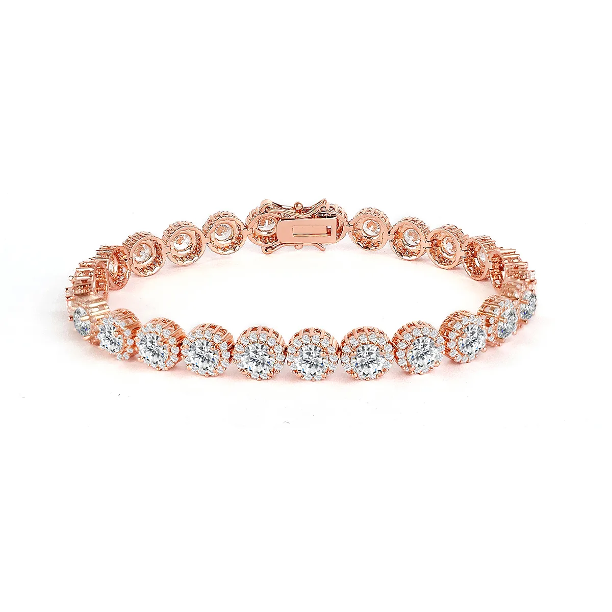 Crossover Premium Feeling Fashion Bracelet Hip Hop Single Row Full Diamond made by BlueOne Jewelry