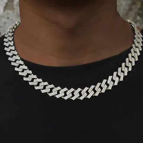 Cuban Chain Necklace Europe and the United States Hip-hop Wind Full - view 2